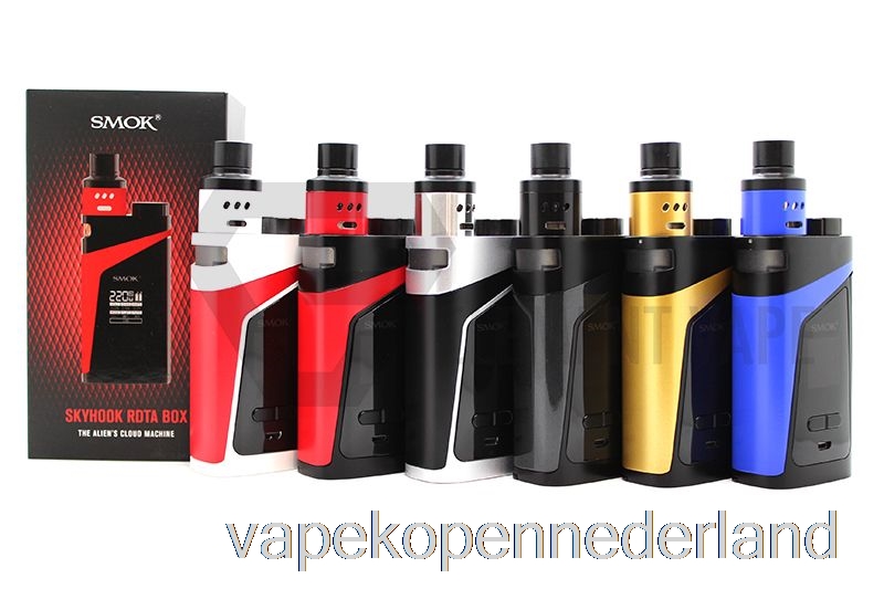 Elektronische Sigaret Vape Smok Skyhook Rdta Box 220w Kit Wit Lichaam / Rood